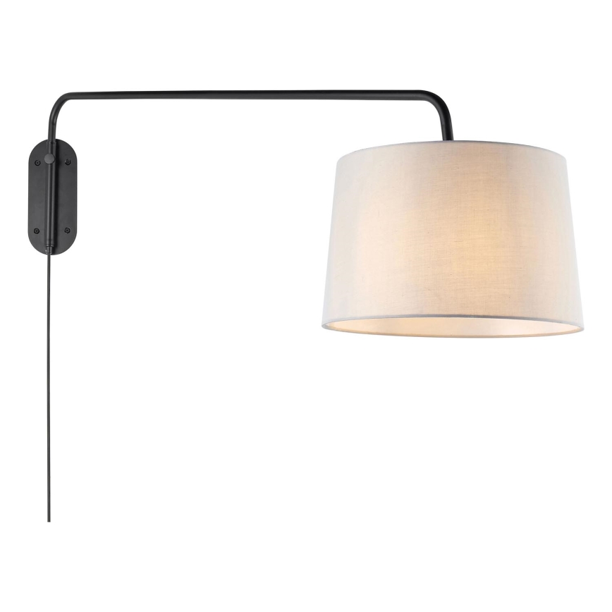 Endon 79380 - Wandleuchte CARLSON 1xE27/40W/230V grau/schwarz