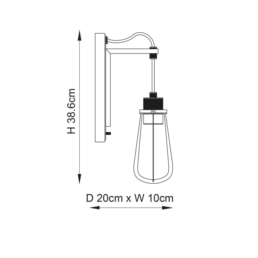 Endon 80950 - Wandleuchte URBAN 1xE27/6W/230V schwarz