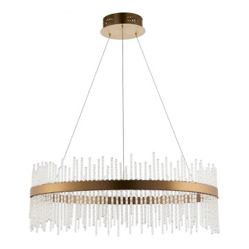 Endon 81908 - Dimmbarer LED-Kronleuchter an Aufhängung ADRIEL LED/58W/230V 3000K d 70 cm golden/klar