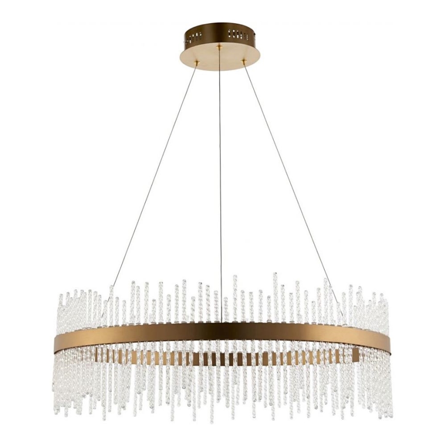Endon 81908 - Dimmbarer LED-Kronleuchter an Aufhängung ADRIEL LED/58W/230V 3000K d 70 cm golden/klar