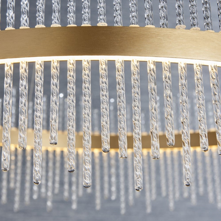 Endon 81908 - Dimmbarer LED-Kronleuchter an Aufhängung ADRIEL LED/58W/230V 3000K d 70 cm golden/klar
