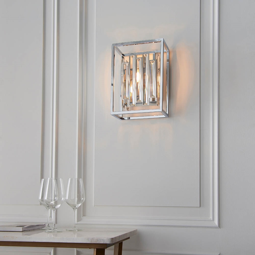 Endon 81932 - Wandleuchte ACADIA 1xE14/40W/230V glänzender Chrom