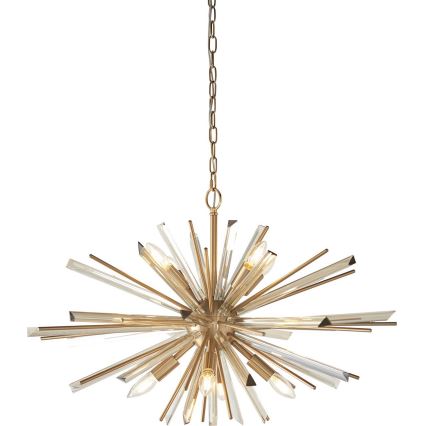 Endon 81935 - Kronleuchter an Kette, 8xE14/40W/230V, goldfarben