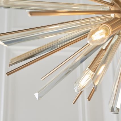 Endon 81935 - Kronleuchter an Kette, 8xE14/40W/230V, goldfarben