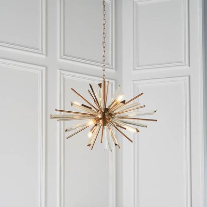 Endon 81936 - Kronleuchter mit Kette 6xE14/40W/230V goldfarben