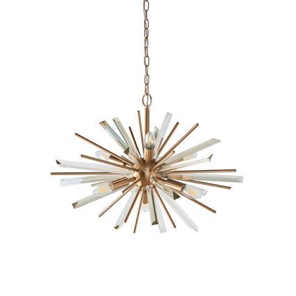 Endon 81936 - Kronleuchter mit Kette 6xE14/40W/230V goldfarben
