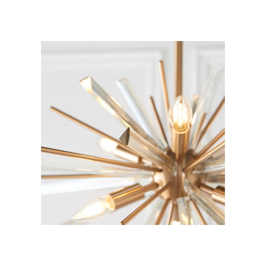 Endon 81936 - Kronleuchter mit Kette 6xE14/40W/230V goldfarben
