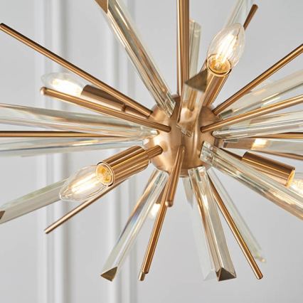 Endon 81936 - Kronleuchter mit Kette 6xE14/40W/230V goldfarben