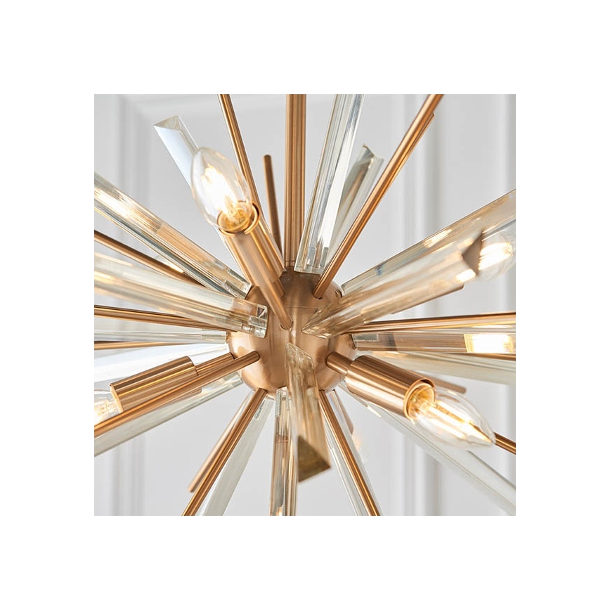 Endon 81936 - Kronleuchter mit Kette 6xE14/40W/230V goldfarben