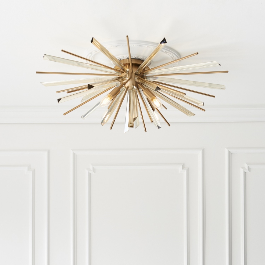 Endon 81937 - Deckenleuchte 4xE14/40W/230V, Ø 80 cm, goldfarben