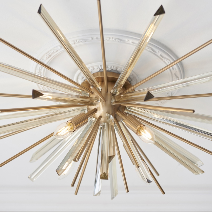 Endon 81937 - Deckenleuchte 4xE14/40W/230V, Ø 80 cm, goldfarben