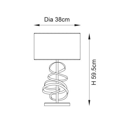 Endon 82071 - Tischleuchte 1xE27/10W/230V weiß/messing/schwarz