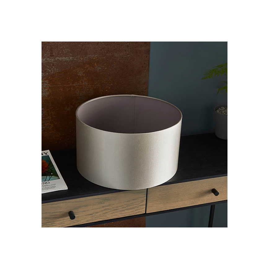 Endon 90024 – Ersatz-Lampenschirm für Tischlampe mit E27-Fassung, Ø 38 cm, grau