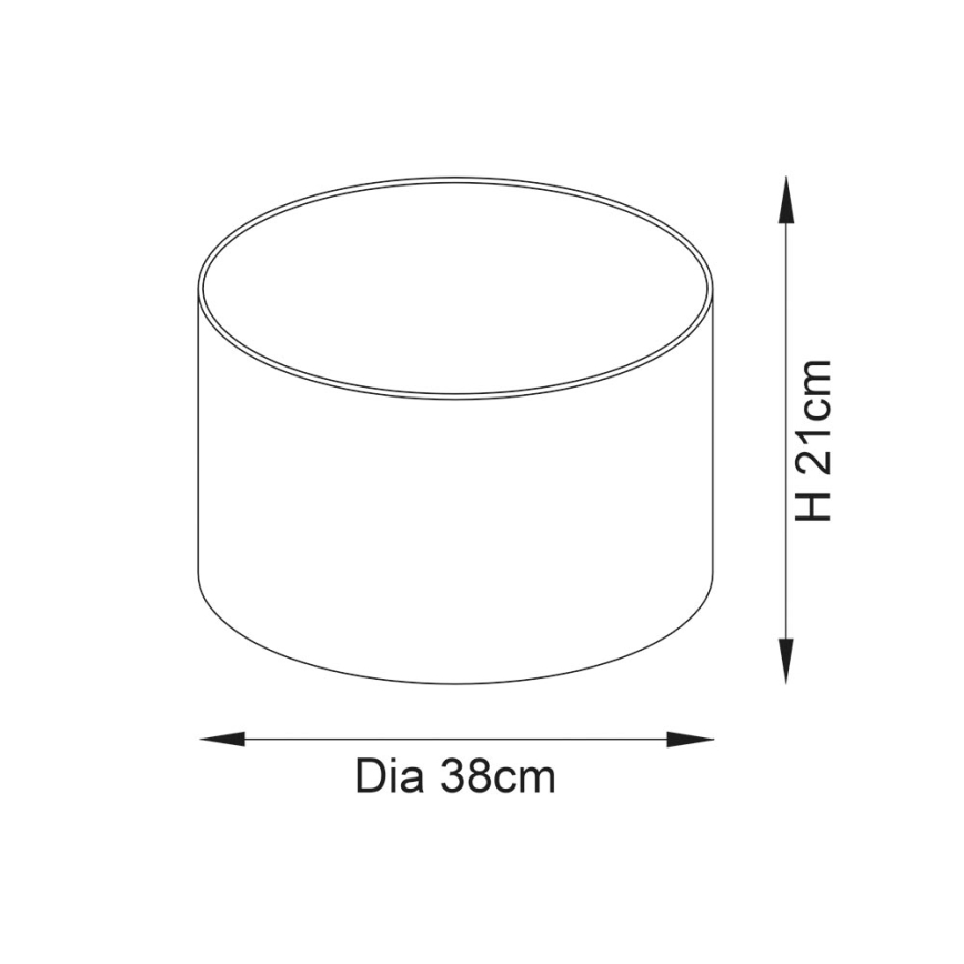 Endon 90024 – Ersatz-Lampenschirm für Tischlampe mit E27-Fassung, Ø 38 cm, grau