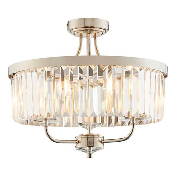 Endon 90264 - Aufbau-Deckenleuchte CHESTERFIELD, 3x E14/6W/230V, Ø 45 cm, hochglänzender Chrom