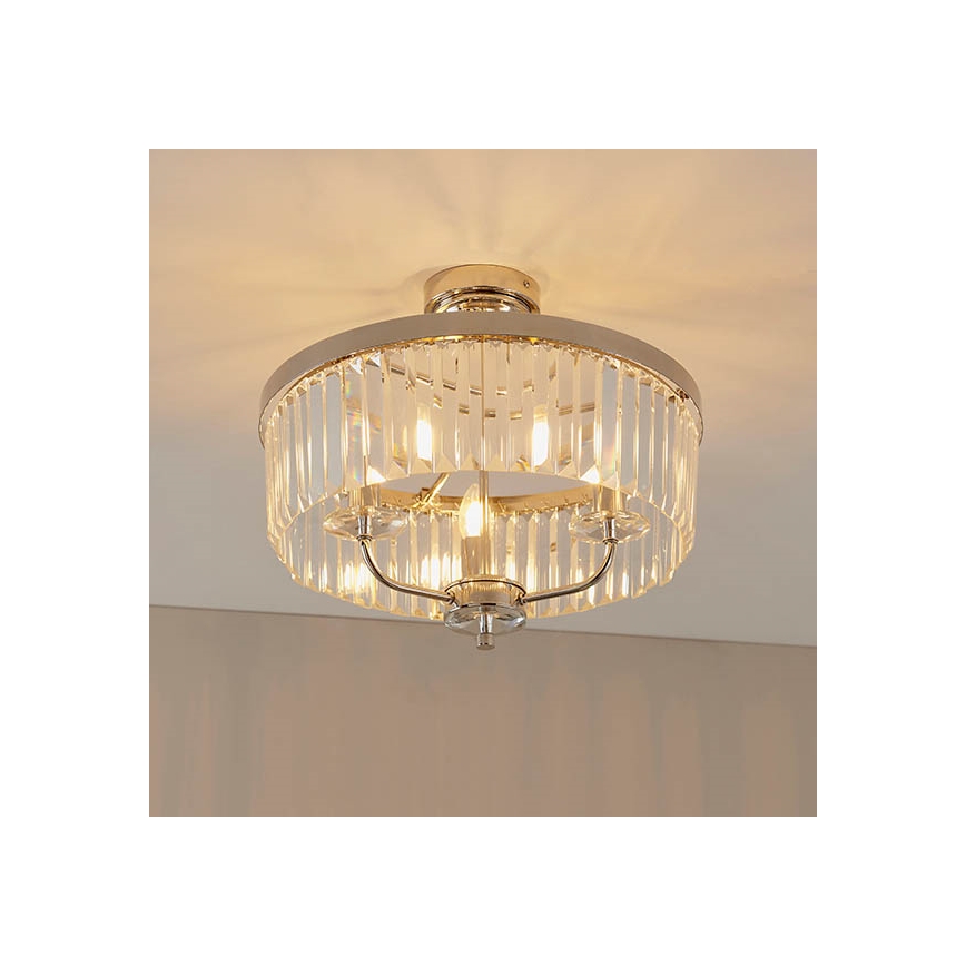 Endon 90264 - Aufbau-Deckenleuchte CHESTERFIELD, 3x E14/6W/230V, Ø 45 cm, hochglänzender Chrom