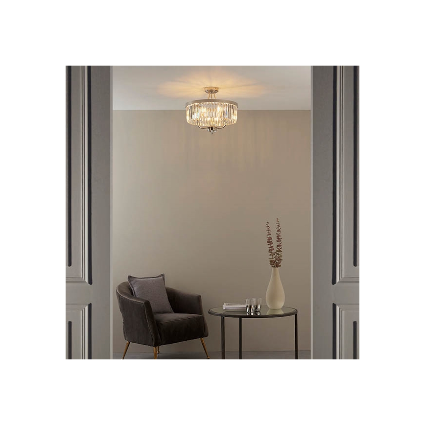 Endon 90264 - Aufbau-Deckenleuchte CHESTERFIELD, 3x E14/6W/230V, Ø 45 cm, hochglänzender Chrom