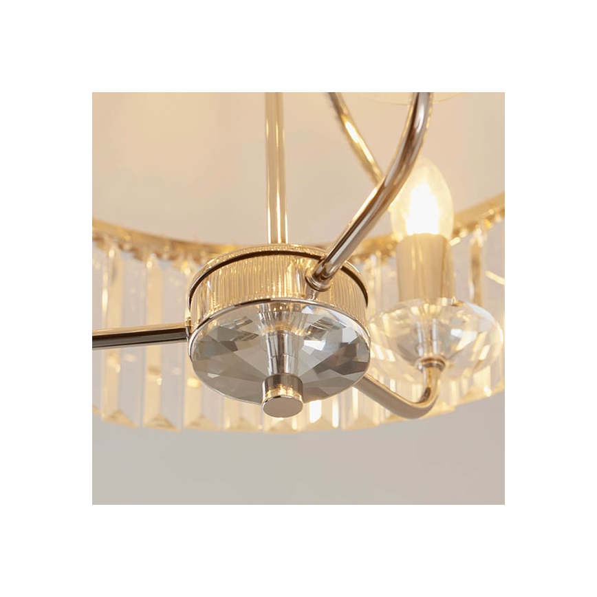 Endon 90264 - Aufbau-Deckenleuchte CHESTERFIELD, 3x E14/6W/230V, Ø 45 cm, hochglänzender Chrom