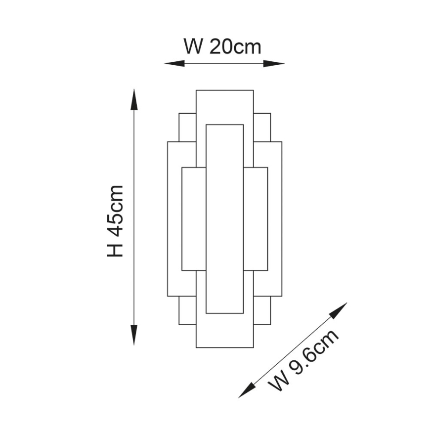 Endon 90451 - Wandleuchte ALZARE 2xG9/3W/230V weiße Patina