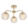 Endon 91968 - Aufbau-Deckenleuchte DIMPLE 3xE14/25W/230V, gold/rauchiges Beige
