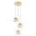 Endon 91971 - Pendelleuchte mit Kabelaufhängung DIMPLE 3xE14/7W/230V Gold/rauchiges Beige