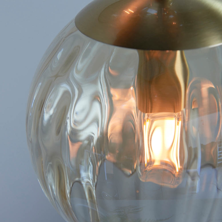 Endon 91971 - Pendelleuchte mit Kabelaufhängung DIMPLE 3xE14/7W/230V Gold/rauchiges Beige