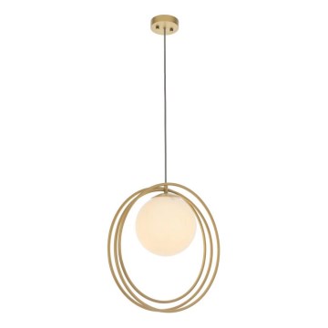 Endon 92488 - Pendelleuchte EMILIO mit Kabelabhängung 1xE27/10W/230V gold/weiß