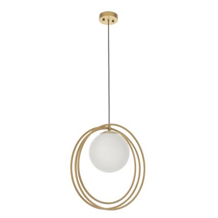 Endon 92488 - Pendelleuchte EMILIO mit Kabelabhängung 1xE27/10W/230V gold/weiß