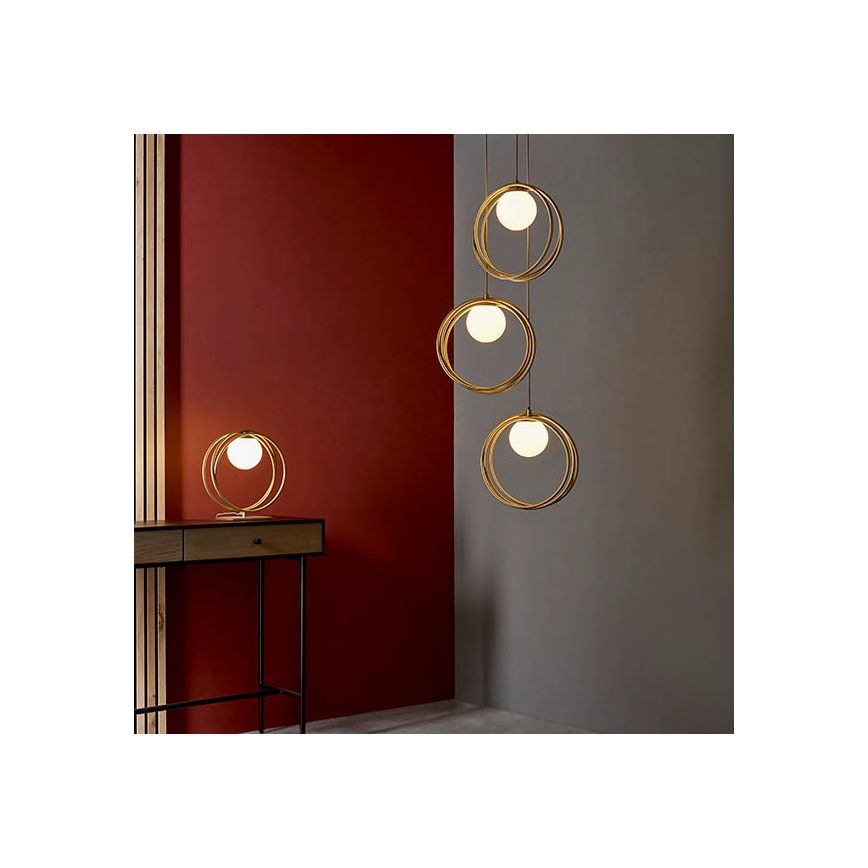 Endon 92491 - Tischleuchte EMILIO 1xG9/3W/230V gold/weiß