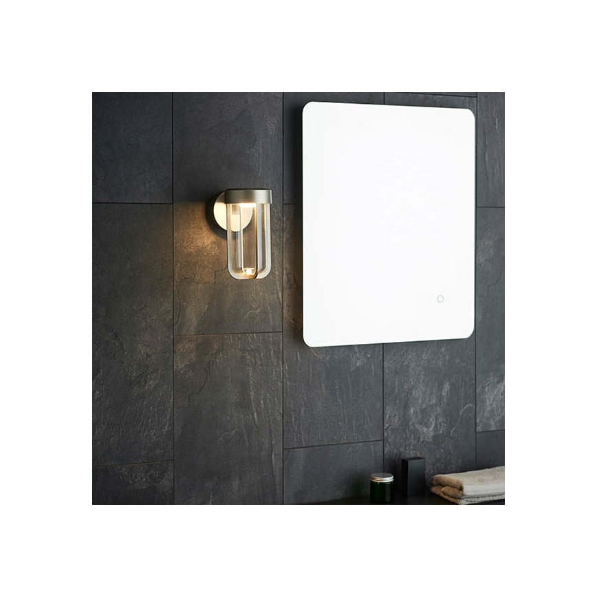 Endon 92782 - LED-Bad-Wandleuchte, 8W/230V, IP44, 2700K, matt-chrom