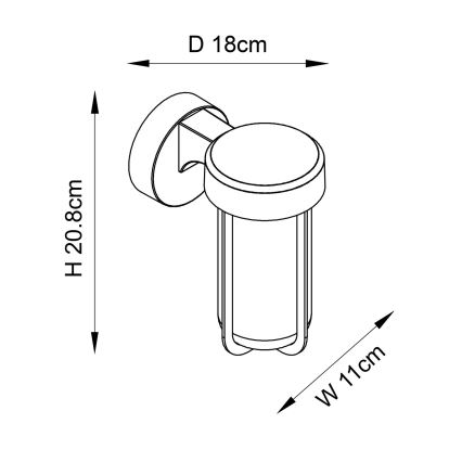 Endon 92855 - Badezimmer-Wandleuchte 1xE27/6W/230V IP44 Messing