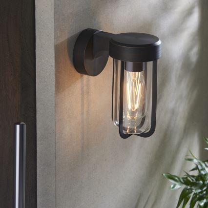 Endon 92857 - Badezimmer-Wandleuchte 1xE27/6W/230V IP44 Bronze/Schwarz