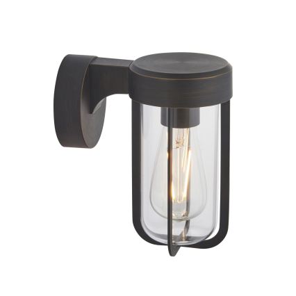 Endon 92857 - Badezimmer-Wandleuchte 1xE27/6W/230V IP44 Bronze/Schwarz