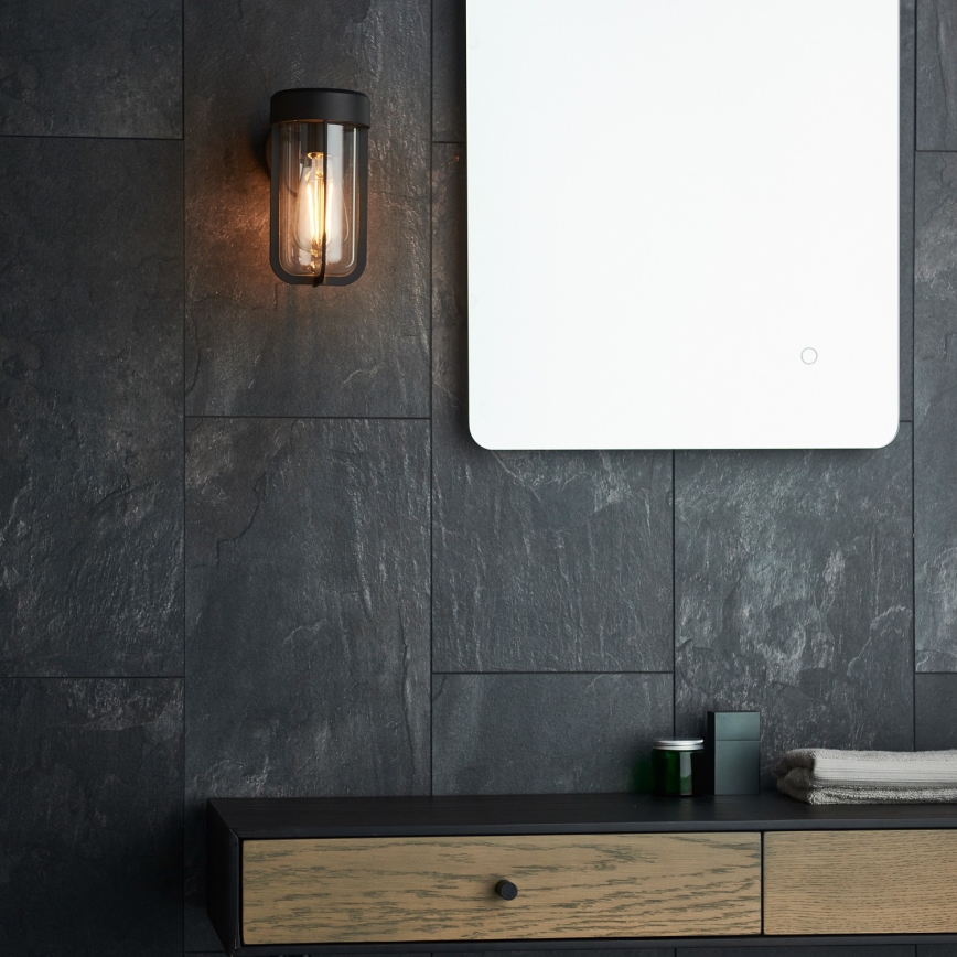Endon 92859 - Badezimmer-Wandleuchte 1xE27/6W/230V IP44 schwarz