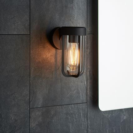 Endon 92859 - Badezimmer-Wandleuchte 1xE27/6W/230V IP44 schwarz
