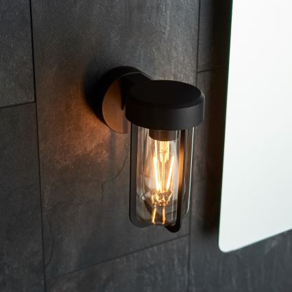 Endon 92859 - Badezimmer-Wandleuchte 1xE27/6W/230V IP44 schwarz