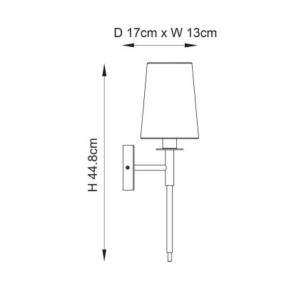Endon 92955 - Wandleuchte 1xE14/6W/230V weiß/gold