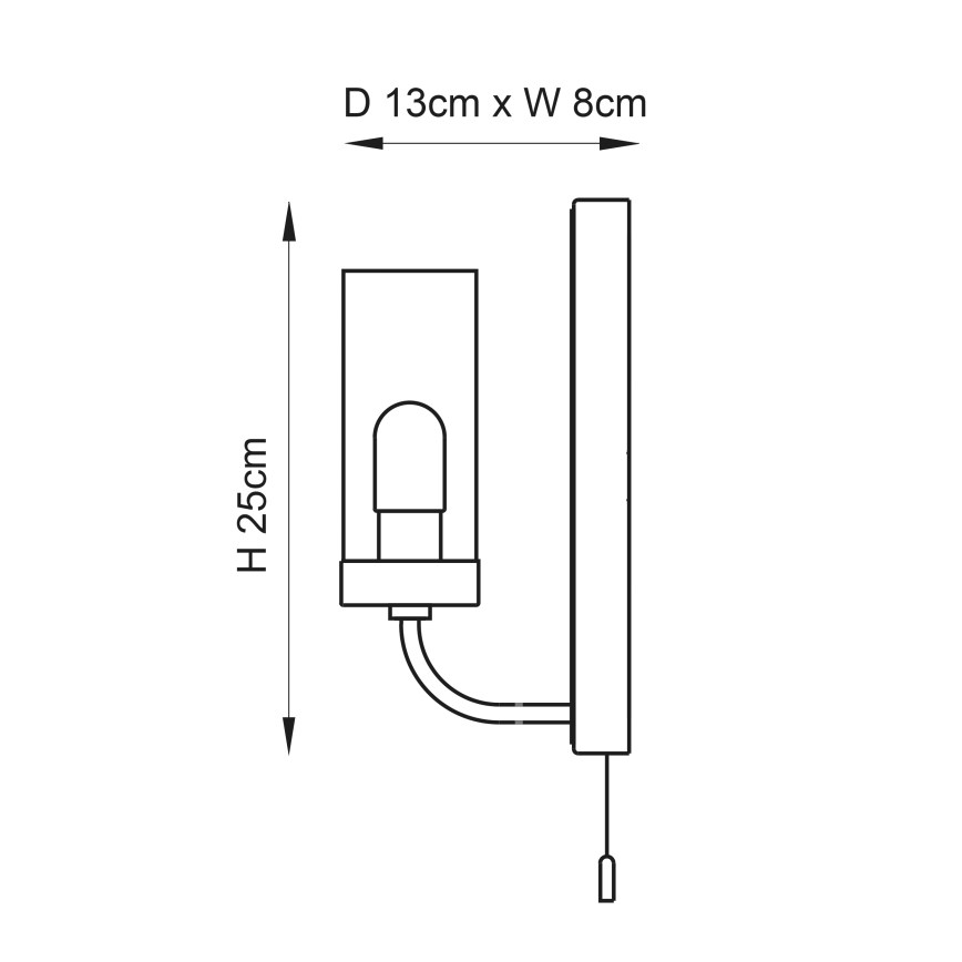 Endon 92960 - Badezimmer-Wandleuchte EDREA 1xG9/3W/230V IP44 glänzender Chrom
