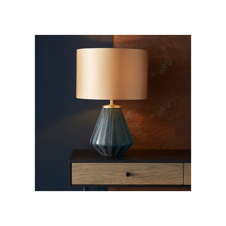 Endon 93059 - Tischlampe ALYSSIA 1xE27/10W/230V gold/blau