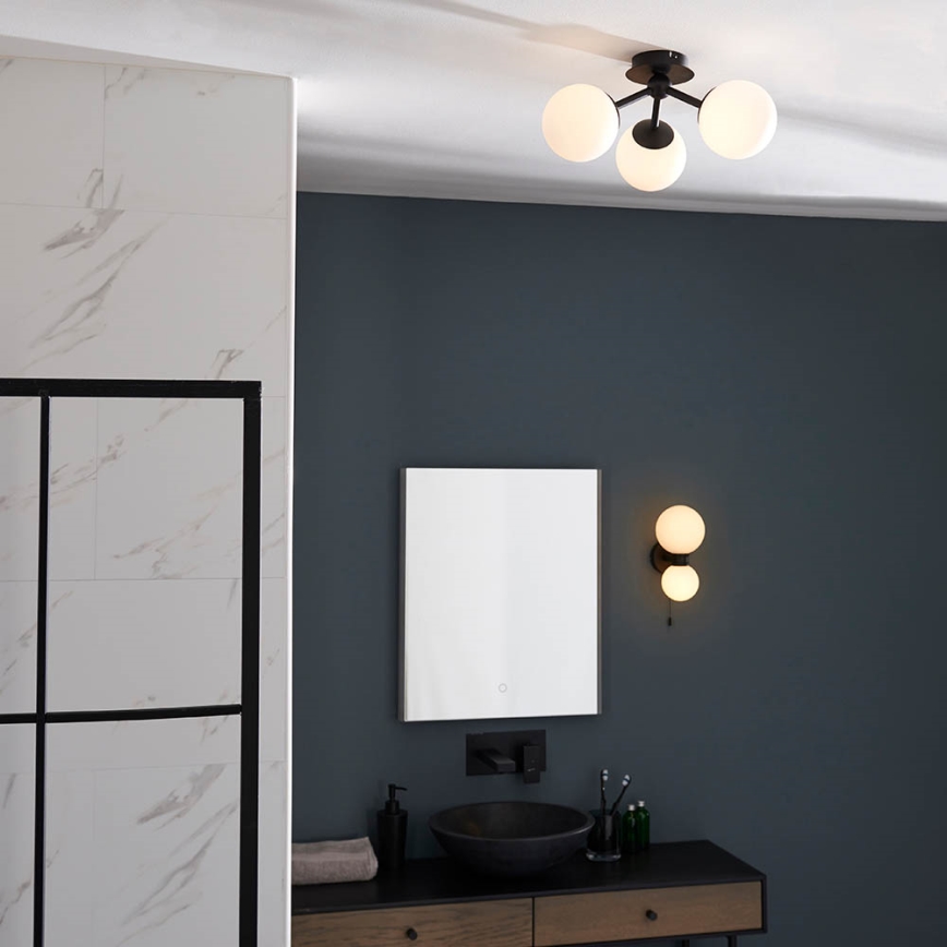 Endon 93489 - Aufgesetzte Badezimmer-Deckenleuchte FRIO 3xG9/3W/230V IP44 schwarz