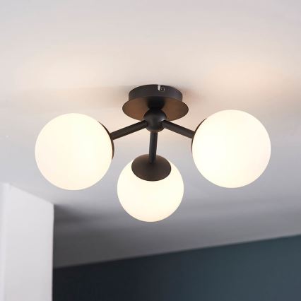 Endon 93489 - Aufgesetzte Badezimmer-Deckenleuchte FRIO 3xG9/3W/230V IP44 schwarz