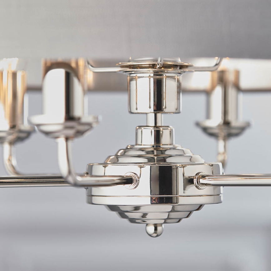 Endon 94373 - Hängeleuchte an Kette HIGHCLERE 6xE14/40W/230V grau/glänzendes Chrom