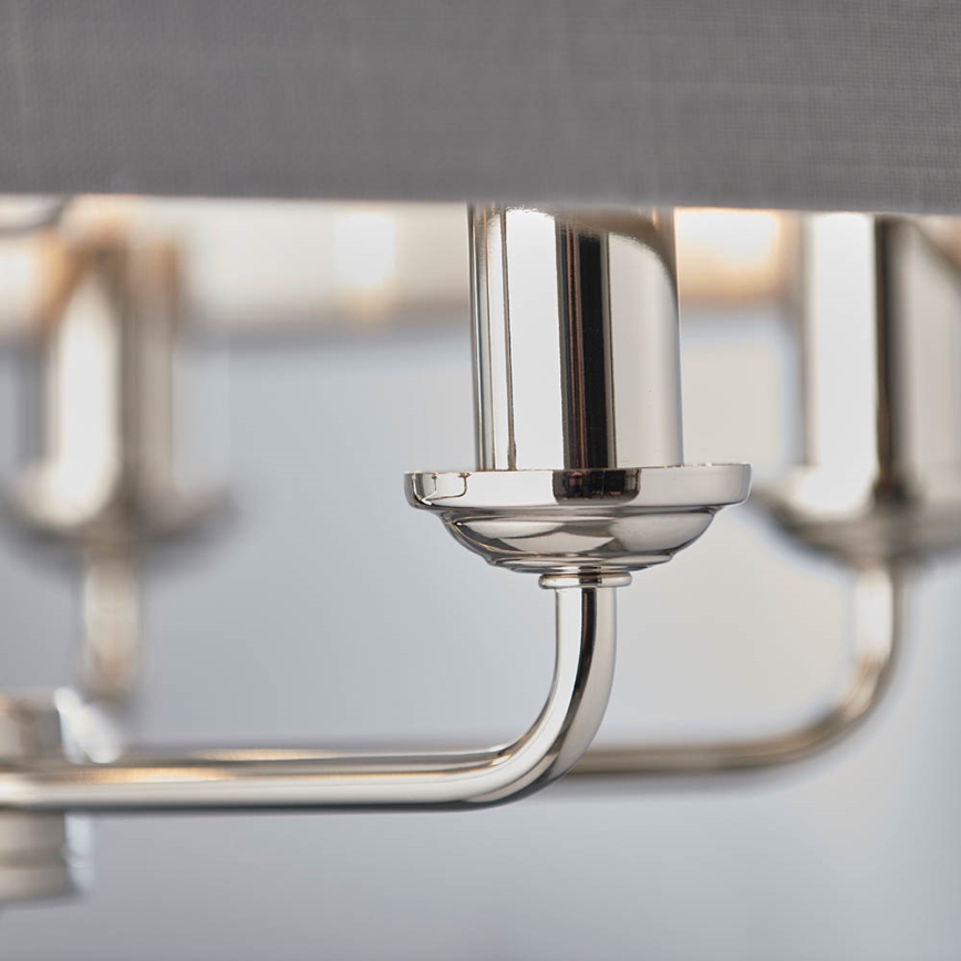 Endon 94373 - Hängeleuchte an Kette HIGHCLERE 6xE14/40W/230V grau/glänzendes Chrom