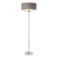 Endon 94378 - Stehleuchte HIGHCLERE 1xE14/40W/230V grau/glänzendes Chrom d 47 cm