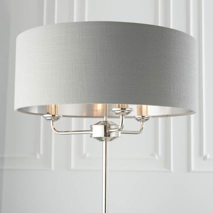 Endon 94378 - Stehleuchte HIGHCLERE 1xE14/40W/230V grau/glänzendes Chrom