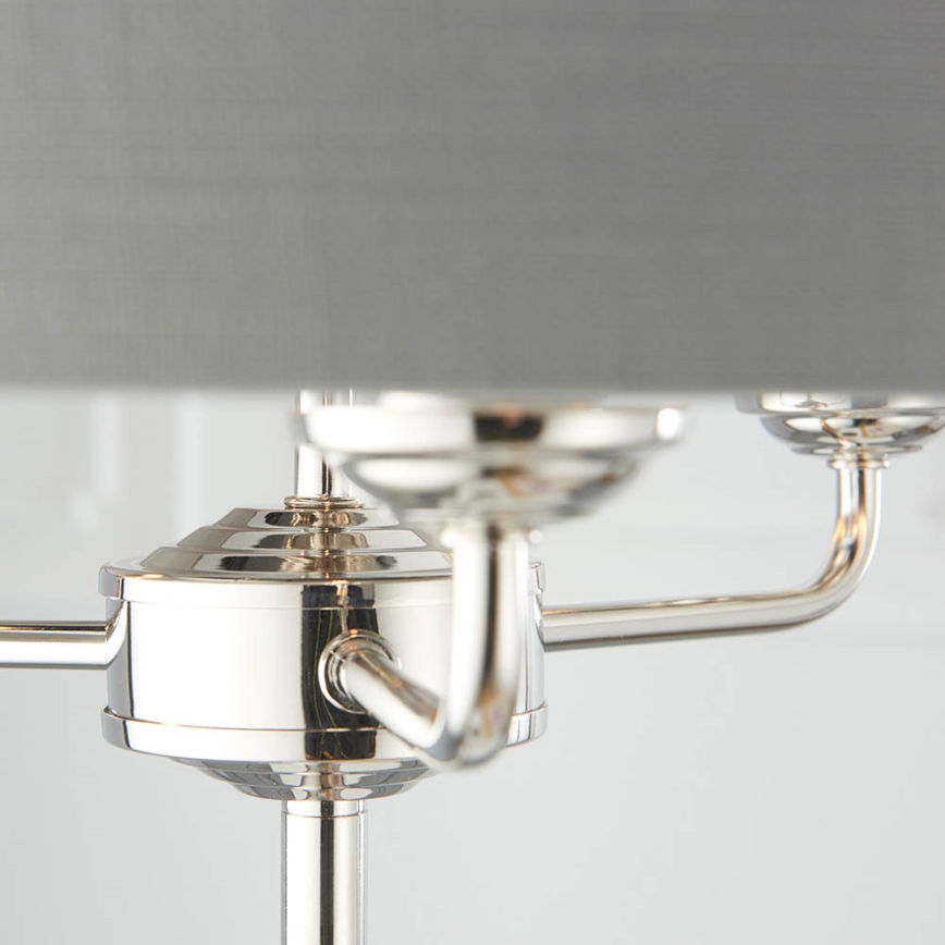Endon 94378 - Stehleuchte HIGHCLERE 1xE14/40W/230V grau/glänzendes Chrom