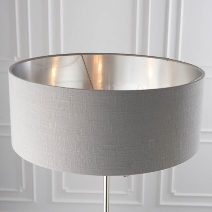 Endon 94378 - Stehleuchte HIGHCLERE 1xE14/40W/230V grau/glänzendes Chrom