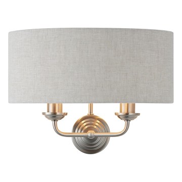 Endon 94403 - Wandleuchte HIGHCLERE 2xE14/40W/230V grau/matt Chrom