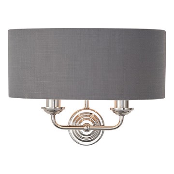 Endon 94406 - Wandleuchte HIGHCLERE 2xE14/40W/230V dunkelgrau/glänzendes Chrom