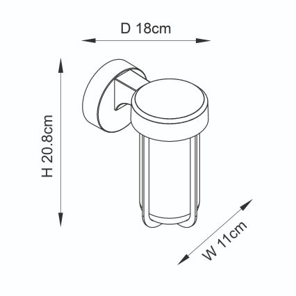 Endon 94990 - LED Badezimmer-Wandleuchte LED/8W/230V IP44 2700K mattchrom